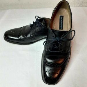 Bostonian mens Hommes black wingtip Shoes Dress Business  8.5 M Lace Up Leather
